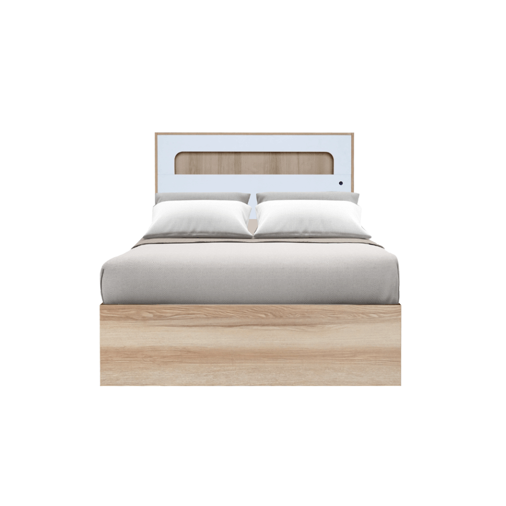 ชุดห้องนอน + ที่นอน PVC 3.5 ฟุต WISDOM DESIGN FURNITURE รุ่น ARISTA 2 สี แอช/ขาว_2